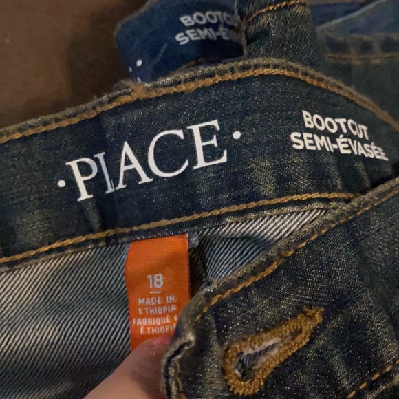 2 pairs Children’s Place bootcut jeans 1-NWT 1-NWOT - Picture 4 of 4